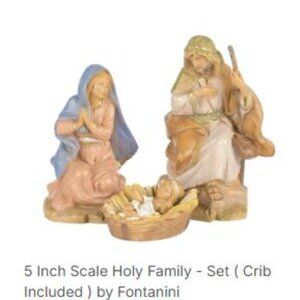 Fontanini #51550 5" Holy Family NIB Roman Mary Joseph Baby Jesus
